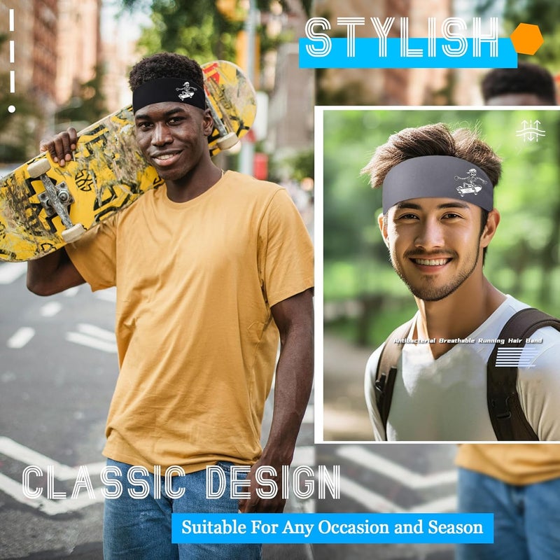 FACITE Headbands for Men Women 3pcs Sweat Bands Headbands Men Sweatbands Women - Image 3